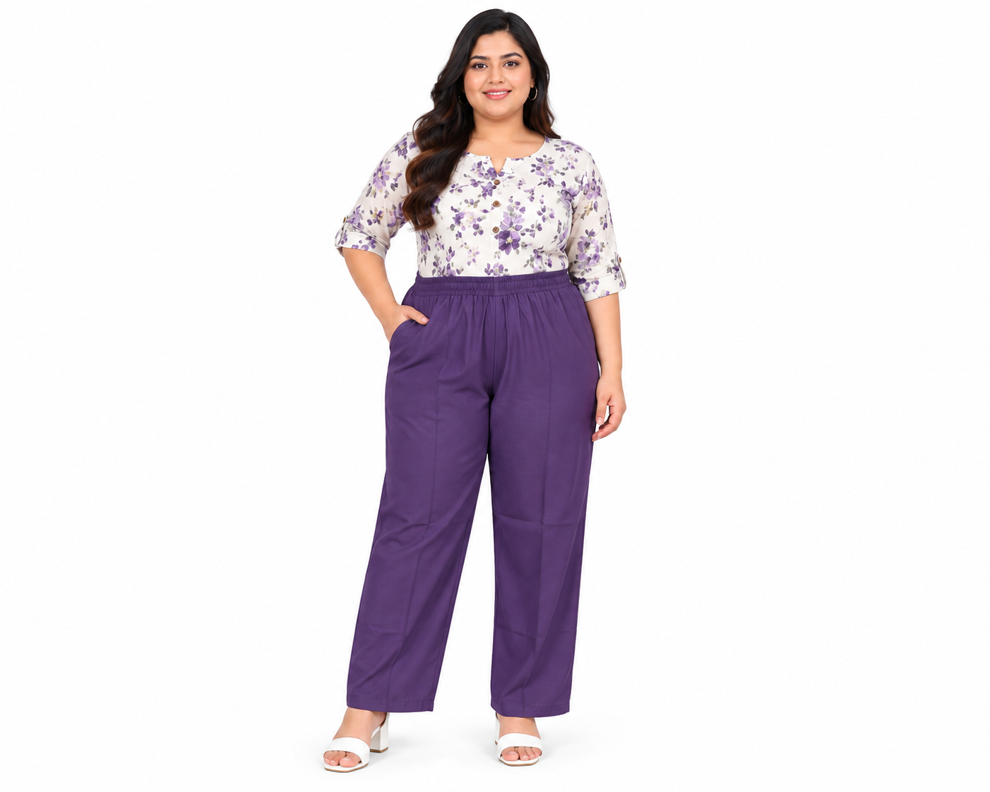 Premium Teal Straight-Leg Pant