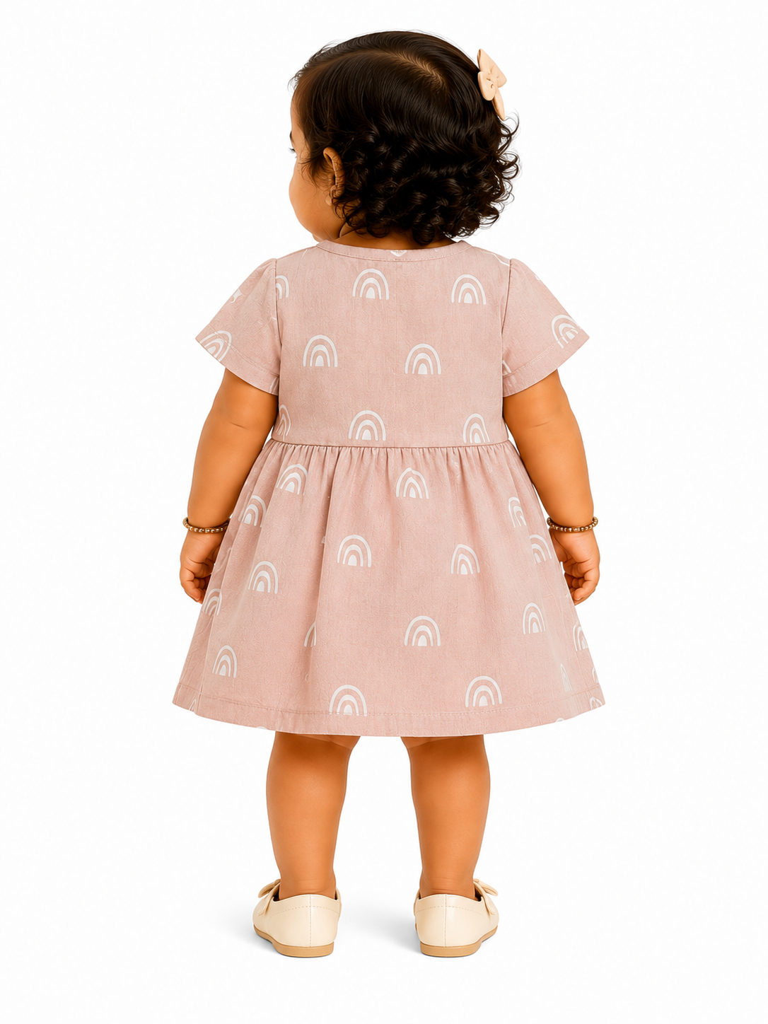 Bee Print Muslin Baby Dress For Girl Baby