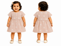 Bee Print Muslin Baby Dress For Girl Baby