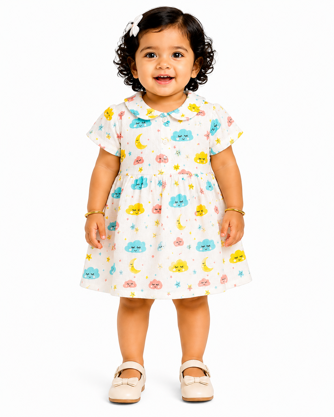 Dreamy Sky Muslin Baby Dress