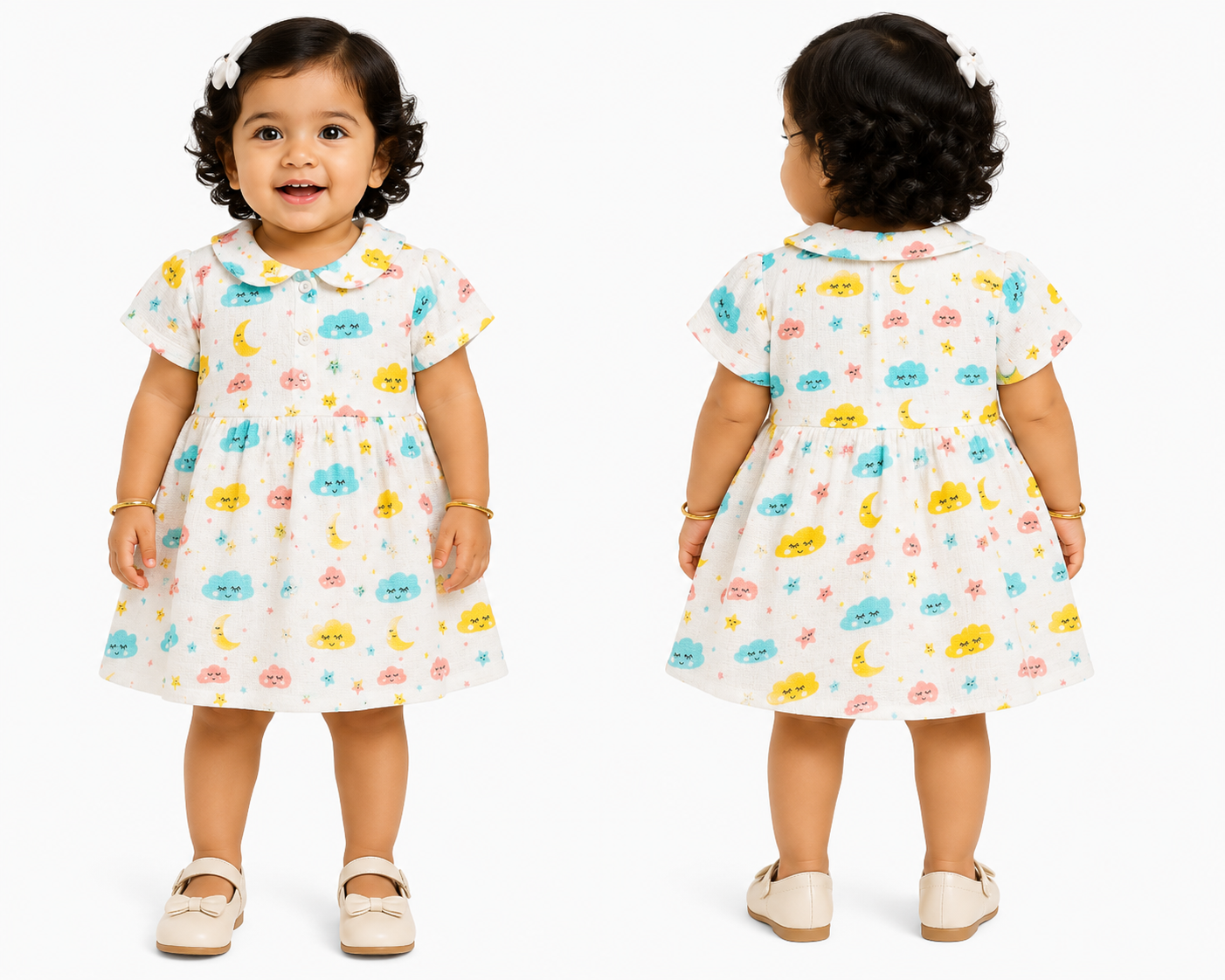 Dreamy Sky Muslin Baby Dress