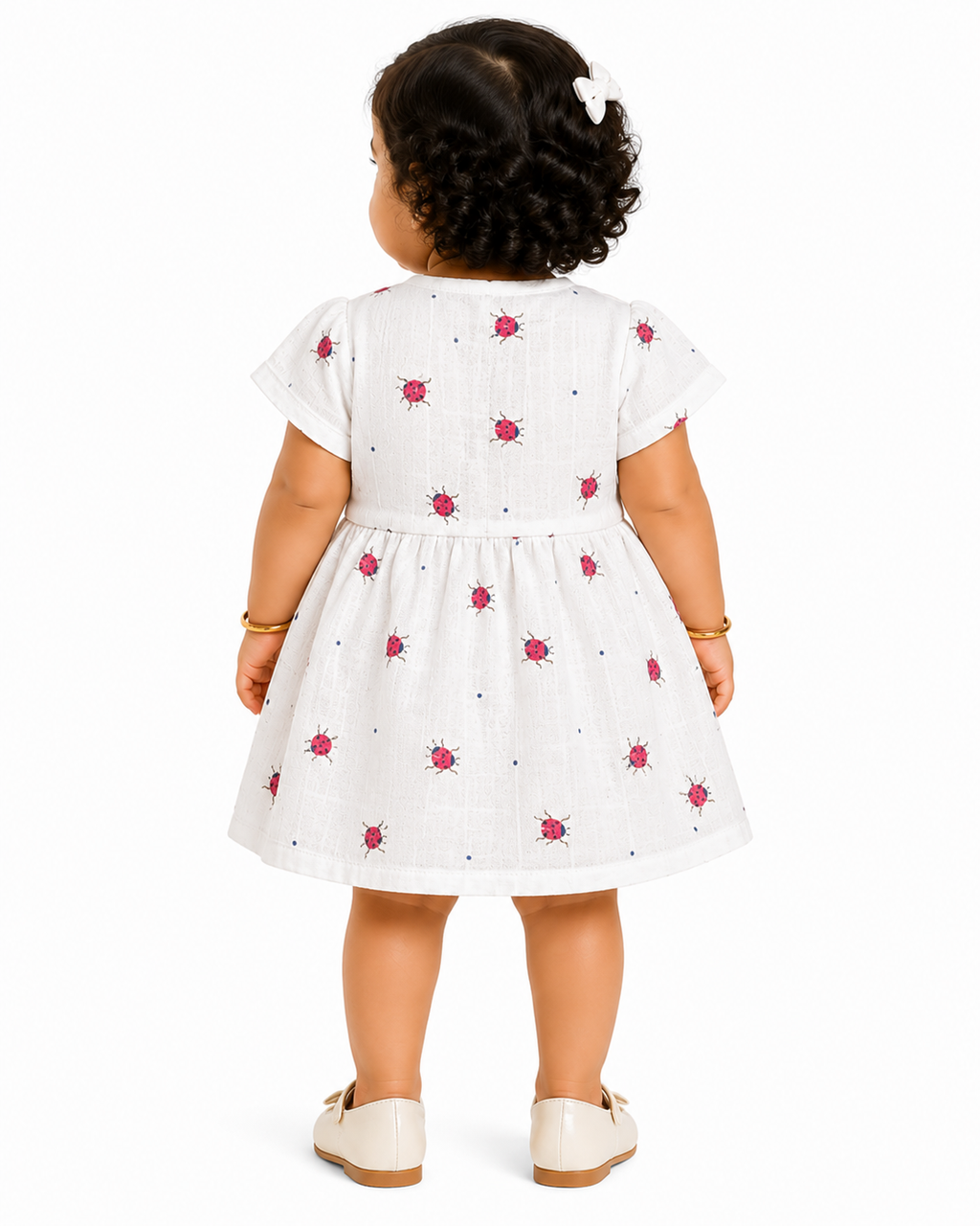 Ladybug Muslin Baby Dress