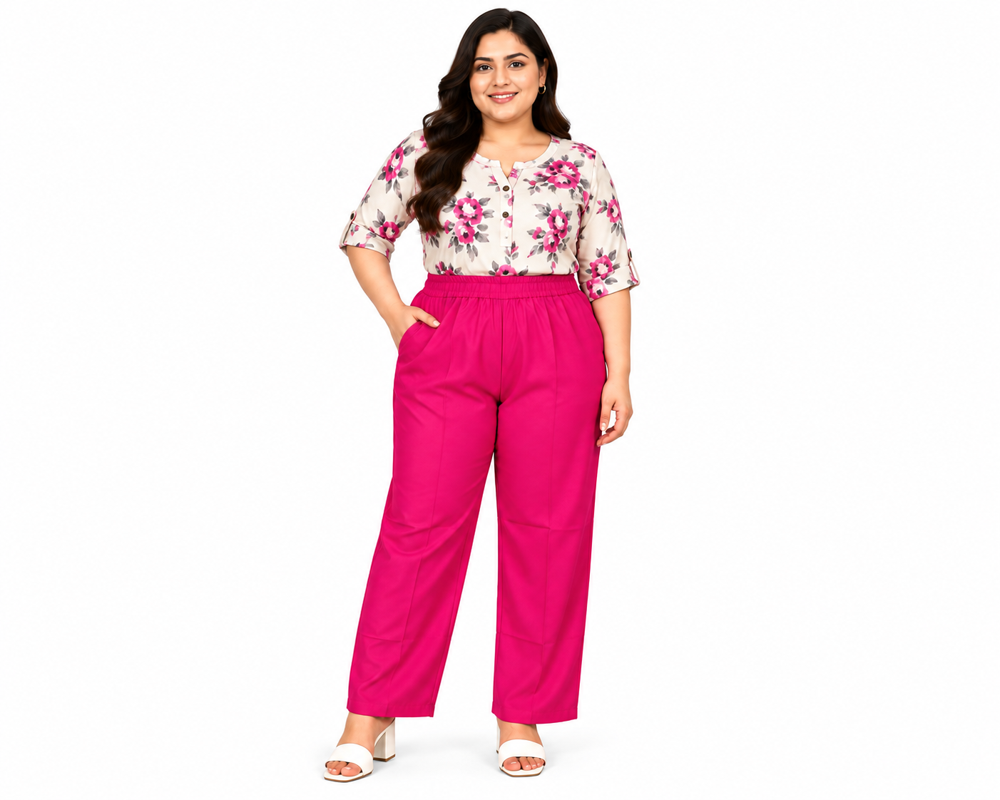 Premium Teal Straight-Leg Pant