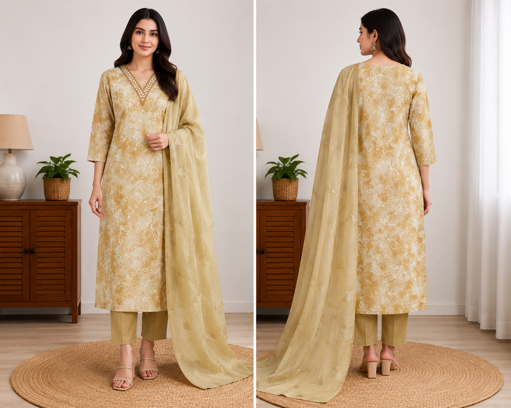 Floral Kurthi Set