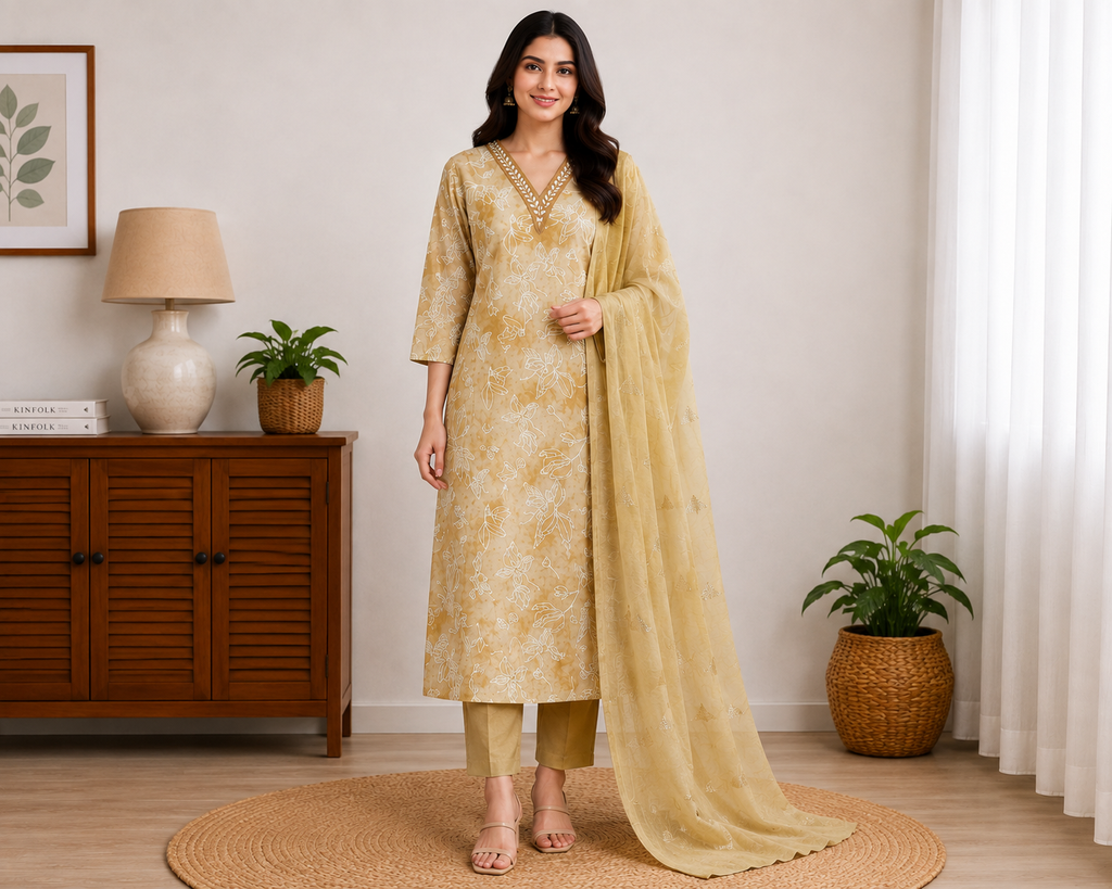 Floral Kurthi Set