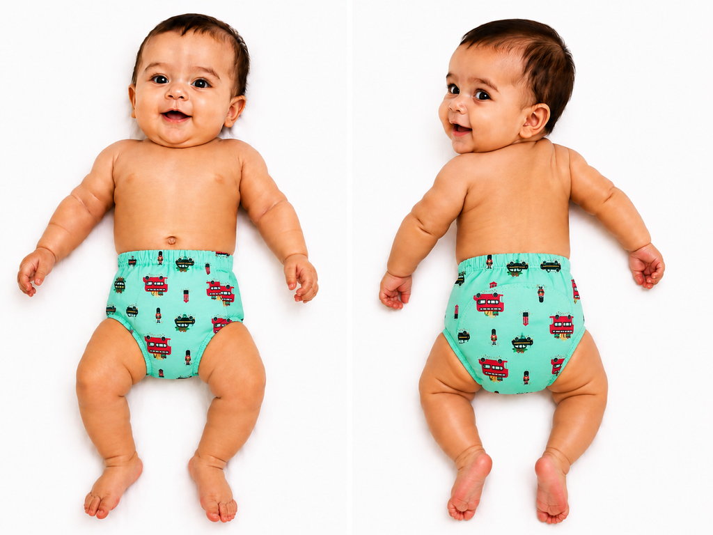 Reusable Baby Cloth Diaper pack of 3 Pieces (Assorted Color and design)