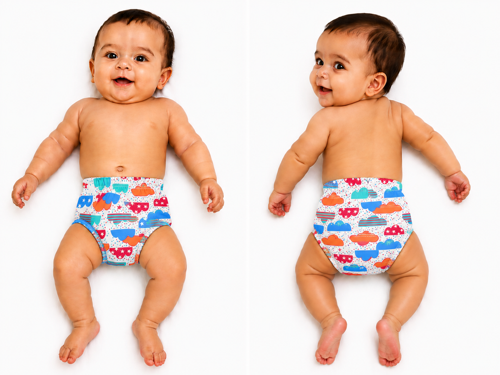 Reusable Baby Cloth Diaper pack of 3 Pieces (Assorted Color and design)