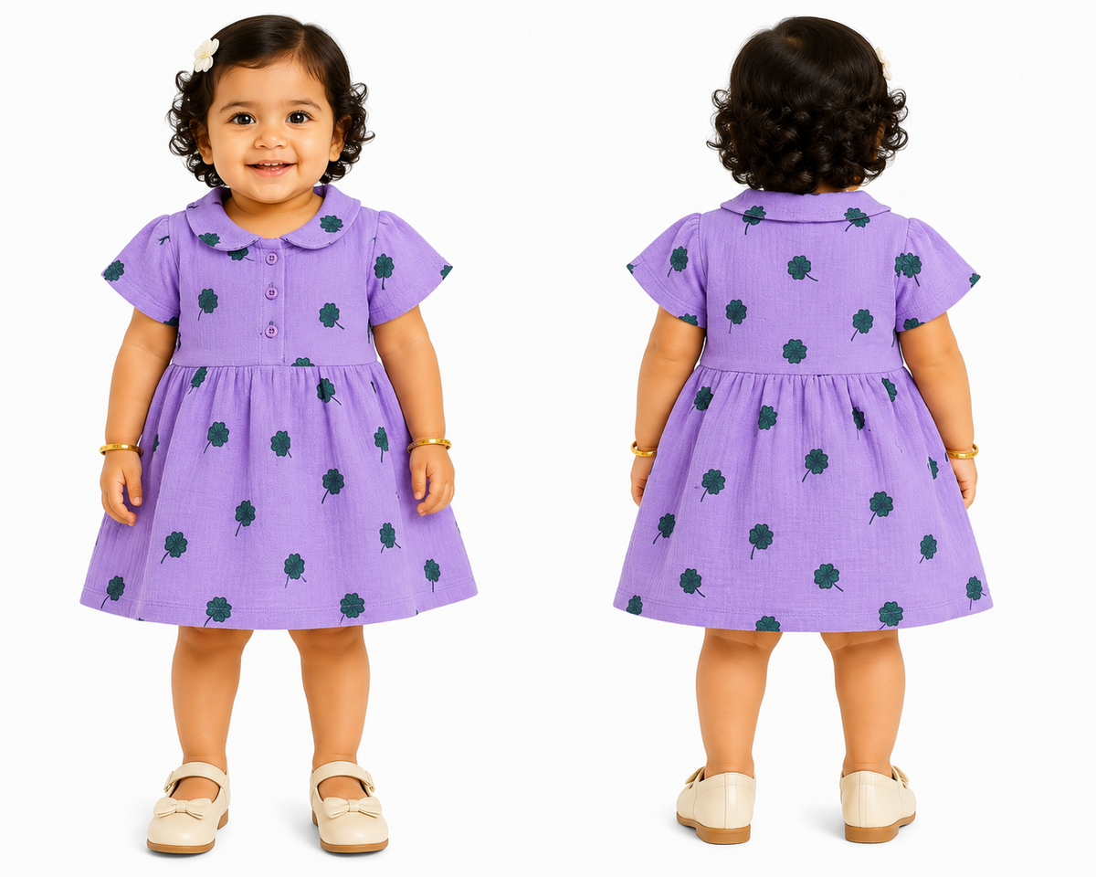 Lucky Clover Muslin Dress