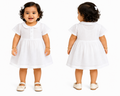 Pure Muslin Baby Girl Dress with Peter Pan Collar